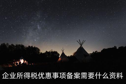企業(yè)所得稅備案需要帶什么東西，企業(yè)所得稅優(yōu)惠事項(xiàng)備案需要什么資料