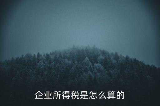公司所得稅如何計(jì)算，企業(yè)所得稅該怎么計(jì)算