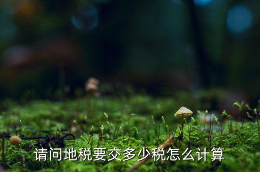 土地稅如何計算，土地使用稅的計算公式