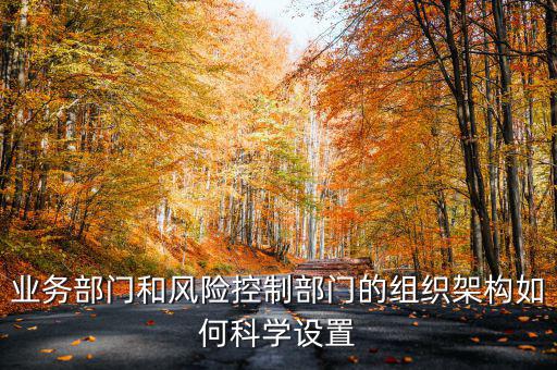 業(yè)務部門和風險控制部門的組織架構如何科學設置