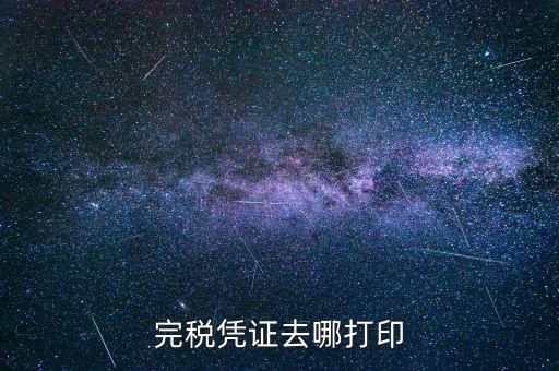 如何打印地稅完稅憑證，地稅繳款憑證如何打印