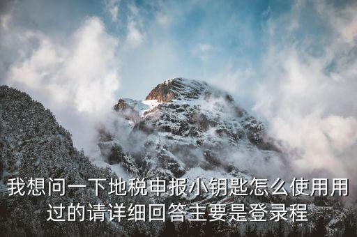 如何用國稅鑰匙申報(bào)地稅，請(qǐng)問客戶端地稅網(wǎng)報(bào)鑰匙怎么使用