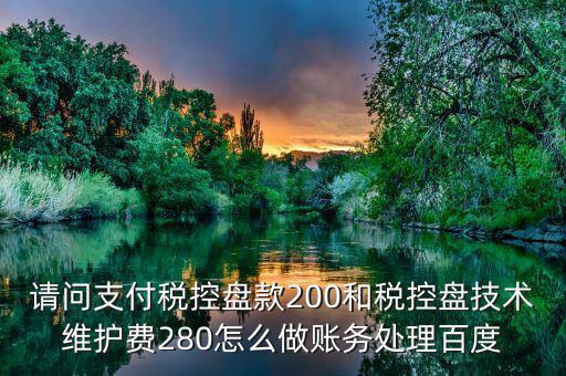 百望稅控280元 如何入賬，稅控280元收到發(fā)票怎么入賬