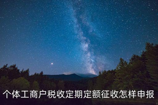 增值稅定期定額戶如何申報(bào)，個(gè)體戶定期定額征收戶怎么申報(bào)