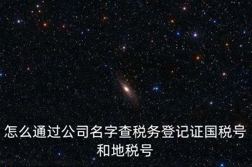 怎么通過公司名字查稅務(wù)登記證國(guó)稅號(hào)和地稅號(hào)