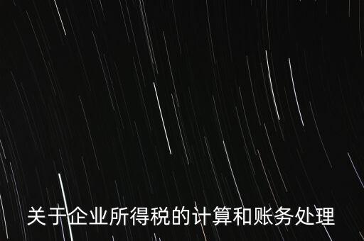 如何處理 政府 與企業(yè)所得稅，企業(yè)所得稅怎么做賬務(wù)處理