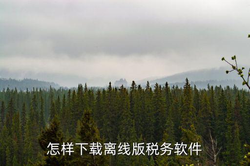 自然人稅收如何下載安裝，怎樣下載離線版稅務軟件
