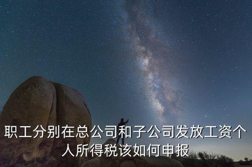 兩處的分公司如何申報(bào)個(gè)稅，職工分別在總公司和子公司發(fā)放工資個(gè)人所得稅該如何申報(bào)