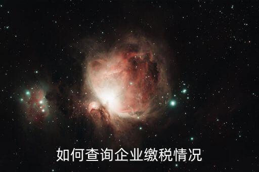 如何查詢企業(yè)繳稅情況，去哪里可以查到一個(gè)企業(yè)的納稅狀況
