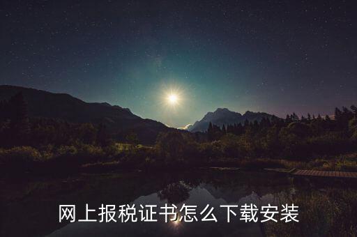 如何下載電子稅務(wù)印章，網(wǎng)上報稅證書怎么下載安裝