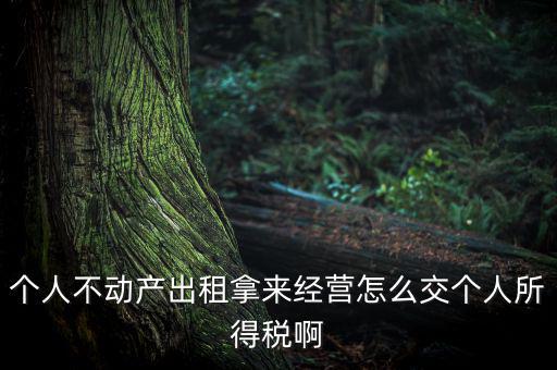 個(gè)人出租不動(dòng)產(chǎn)如何納稅，個(gè)人房產(chǎn)出租應(yīng)如何納稅 住宅可按5稅率征收