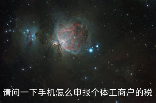 天府e稅手機如何注冊，請問一下手機怎么申報個體工商戶的稅