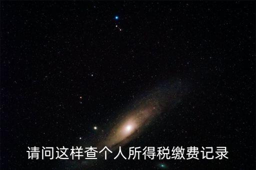 如何查找自己繳稅記錄，請問這樣查個人所得稅繳費記錄