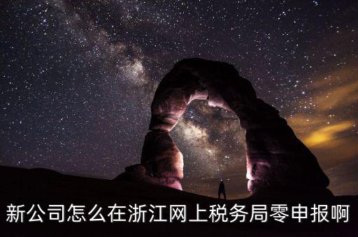 如何在浙江省稅務網上注冊，新公司怎么在浙江網上稅務局零申報啊