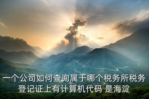 企業(yè)屬于哪個國稅分局如何查詢，怎么查詢公司的主管稅務機關(guān)