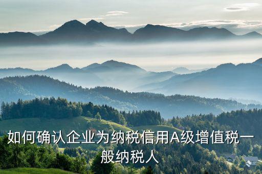 納稅信用等級(jí)a級(jí)以下如何查詢，如何確認(rèn)企業(yè)為納稅信用A級(jí)增值稅一般納稅人