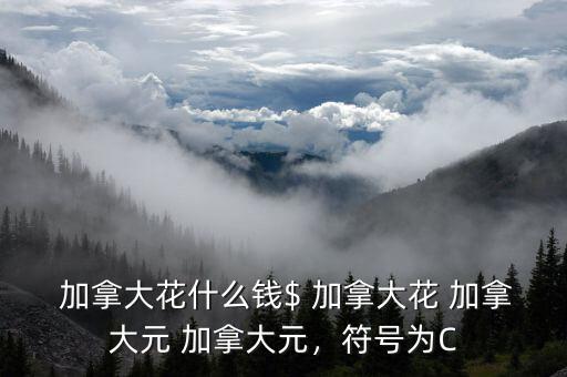  加拿大花什么錢(qián)$ 加拿大花 加拿大元 加拿大元，符號(hào)為C