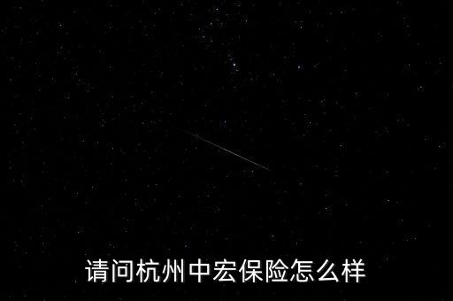 請問杭州中宏保險(xiǎn)怎么樣