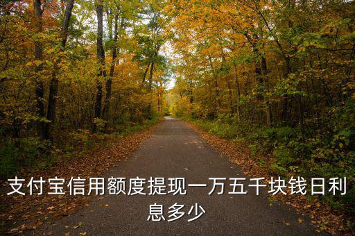 支付寶變現(xiàn)利率是什么，支付寶信用額度提現(xiàn)一萬五千塊錢日利息多少