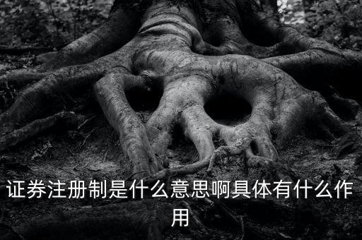 證券注冊(cè)制什么意思，證券注冊(cè)制是什么意思啊具體有什么作用