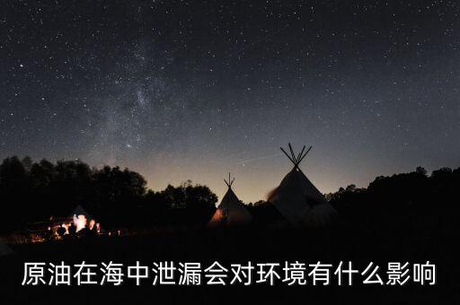 原油在海中泄漏會(huì)對環(huán)境有什么影響