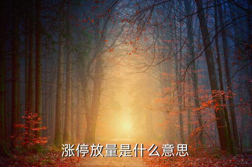 天量漲停意味著什么，放天量的漲停板意味著什么是不是意味著后市一定是一路走低的