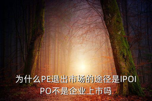 pe為什么要退出，為什么PE退出市場的途徑是IPOIPO不是企業(yè)上市嗎