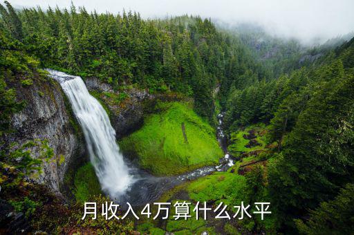 4萬一個月處于什么水平，月收入4萬算是什么水平