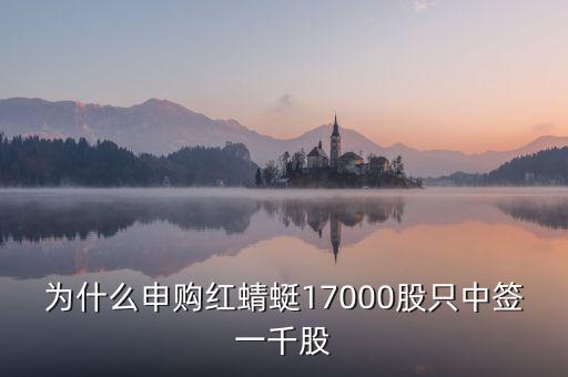 紅蜻蜓股票為什么不行，為什么申購紅蜻蜓17000股只中簽一千股