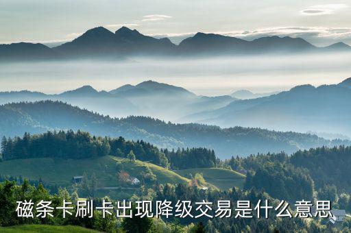 金融ic卡降級交易是什么意思，磁條卡刷卡出現(xiàn)降級交易是什么意思