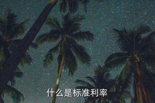 利率屬于什么指標(biāo)，什么是標(biāo)準(zhǔn)利率