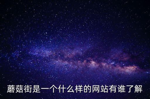 蘑菇街是一個什么樣的網站有誰了解
