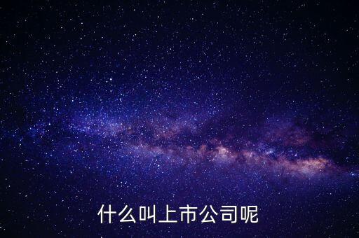什么是上市公司，什么是上市公司