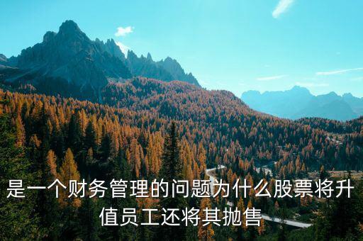 為什么要拋售股票，是一個(gè)財(cái)務(wù)管理的問題為什么股票將升值員工還將其拋售
