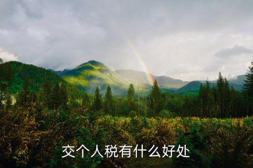 個(gè)人納稅有什么好處，交個(gè)人稅有什么好處
