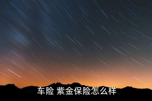  車(chē)險(xiǎn) 紫金保險(xiǎn)怎么樣