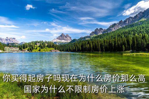 國家為什么不控制房價，為什么房子的價格就控制不下來呢