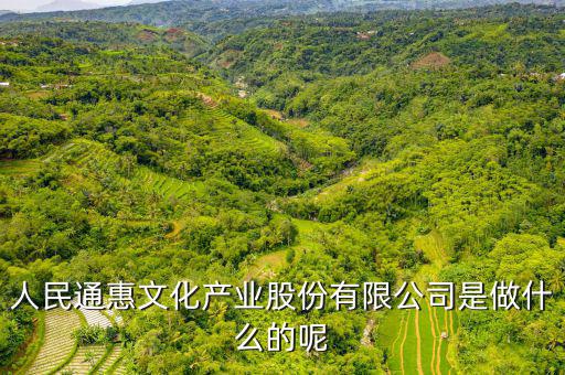人民惠通干什么的，人民通惠文化產(chǎn)業(yè)股份有限公司是做什么的呢