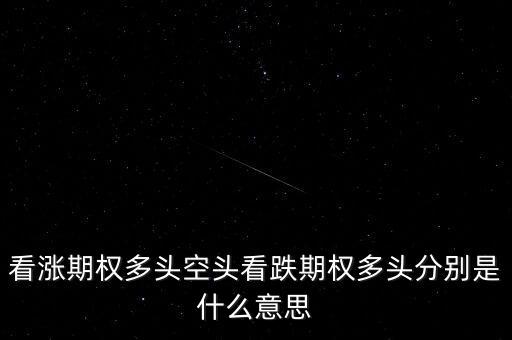 看跌期權(quán)是什么意思，看漲期權(quán)多頭空頭看跌期權(quán)多頭分別是什么意思