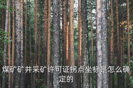 礦區(qū)范圍拐點坐標什么意思，煤礦礦井采礦許可證拐點坐標是怎么確定的