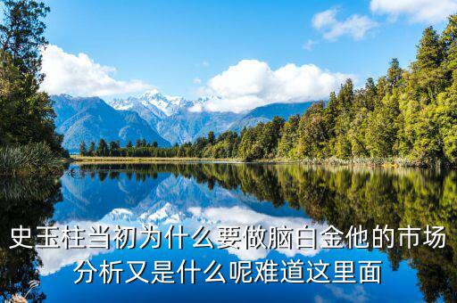 史玉柱為什么選擇腦白金，史玉柱為什么選擇在江陰開始腦白金而不是熟悉的珠海