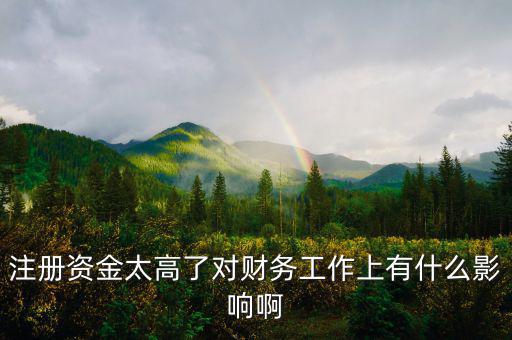 注冊(cè)資金高有什么風(fēng)險(xiǎn)，注冊(cè)資金太高了對(duì)財(cái)務(wù)工作上有什么影響啊