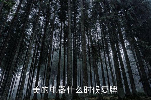 美的什么時(shí)候復(fù)牌，美的電器何時(shí)復(fù)牌