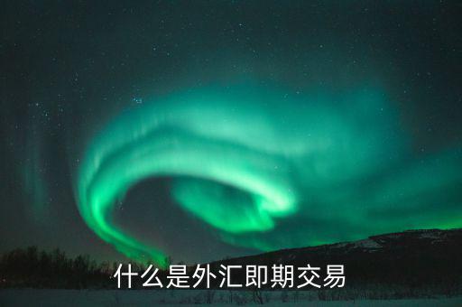 什么是即期交易，什么是外匯即期交易