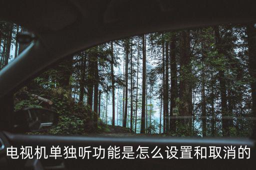 tcl電視單獨(dú)聽什么意思，電視機(jī)單獨(dú)聽功能是怎么設(shè)置和取消的