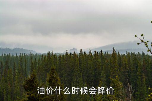 油價(jià)什么時候會降價(jià)