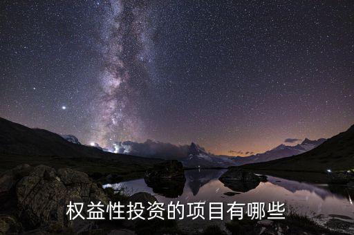 權(quán)益資金對(duì)項(xiàng)目有什么影響，權(quán)益性投資的項(xiàng)目有哪些