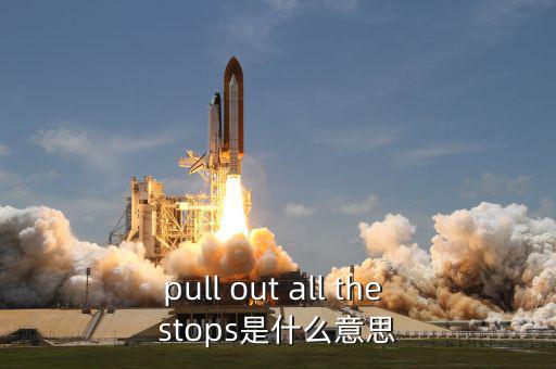 財政刺激是什么，pull out all the stops是什么意思