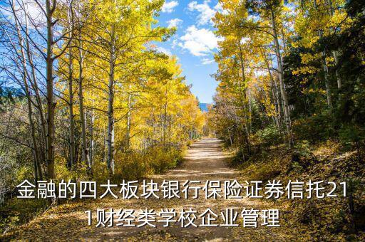 金融四大板塊是什么，金融一個有幾大板塊