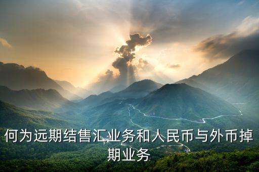 何為遠期結(jié)售匯業(yè)務(wù)和人民幣與外幣掉期業(yè)務(wù)